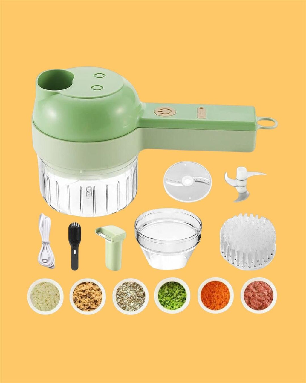 4-in-1 Portable Electric Vegetable Cutter Set – Your Smart Kitchen Partner!